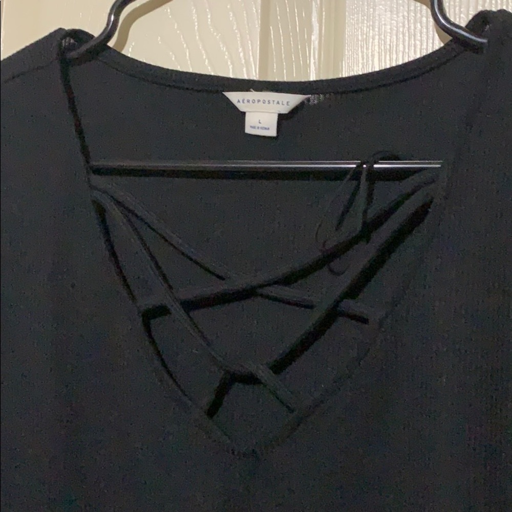 Long sleeve criss cross top